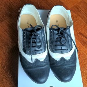 Black and white Oxfords